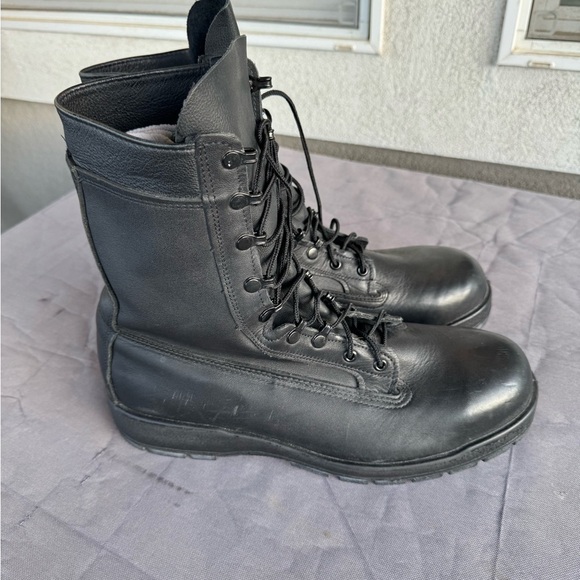 Black Leather Men's Boots size 13 - Picture 5 of 9